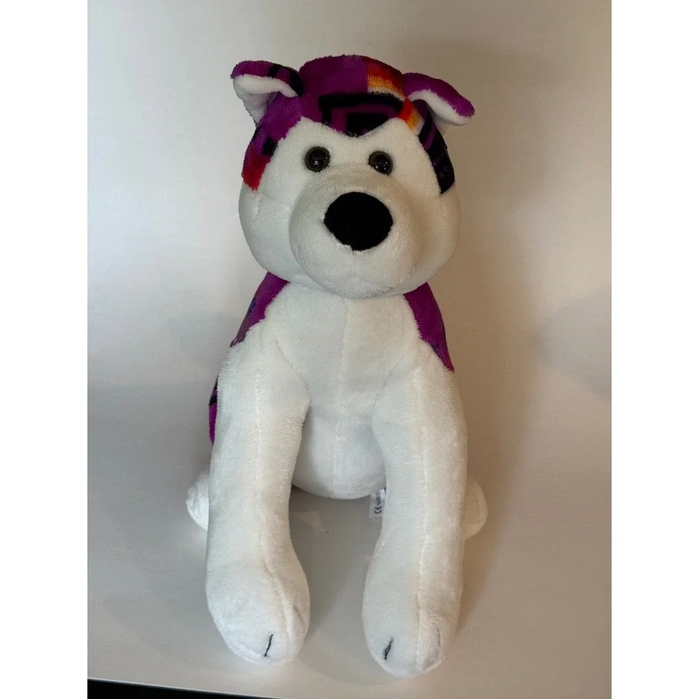 Western Trading Blankets Plush Dog Purple Southwestern Tribal Print Husky Wolf